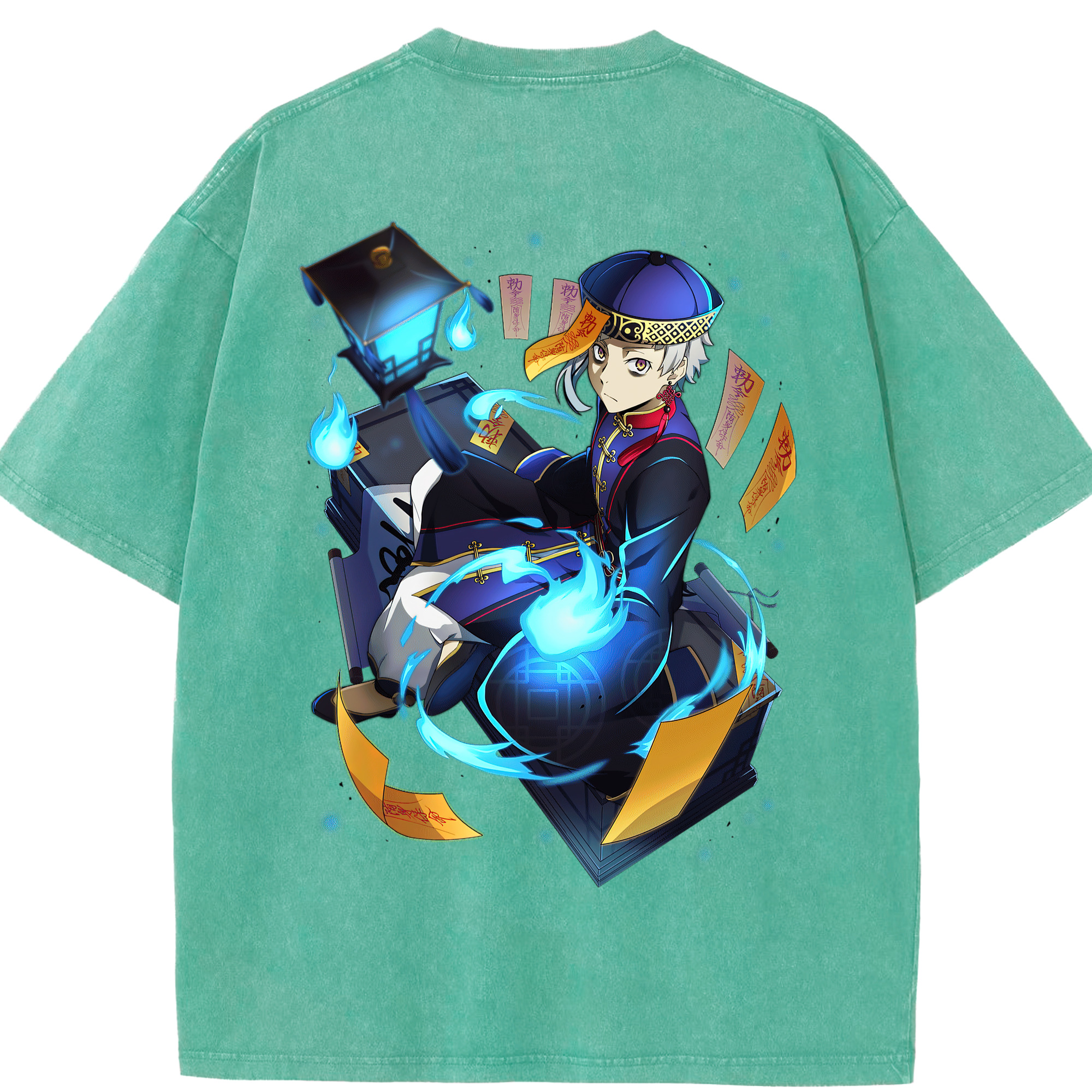 （画像用） 文豪ストレイドッグス Bungo Stray Dogs 綿100% ヴィンテージ風 半袖Tシャツ（背面プリント）